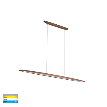 Noce Walnut Timber 1300mm Linear Pendant